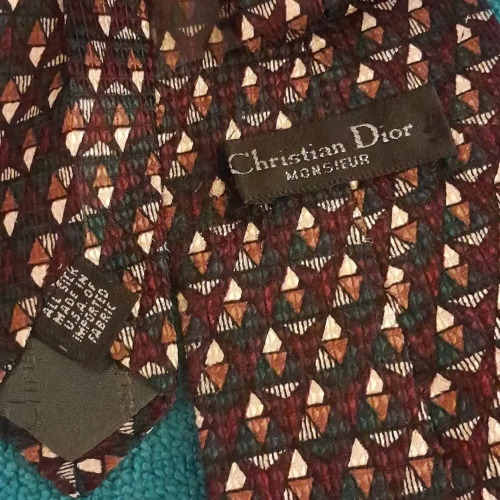 NWT Christian Dior Monsieur All Silk Tie Made in the USA of Imported Fabric
